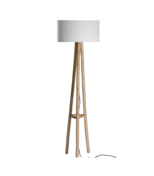 Teak Branch Tripod Floor Lamp | Serengeti | White | Lighting Collective