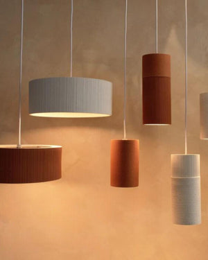 Textured Wide Shade Pendant Light | Terra - Lighting Collective