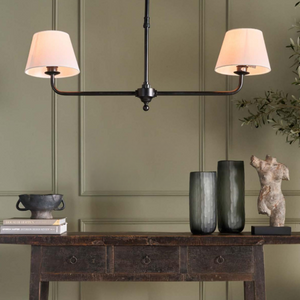 Traditional Double Arm Pendant | Black | Lighting Collective