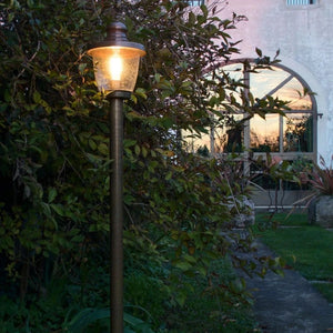 Traditional Italian Bollard Light | Large Seeded Glass | Lighting Collective