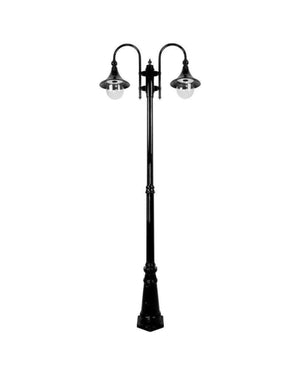 Traditional Two Head Aluminium Plain Post Monaco | Assorted Finishes - Lighting Collective