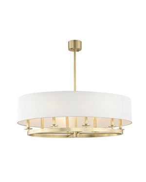 Transitional Linen Pendant Light | Various Finishes - Lighting Collective
