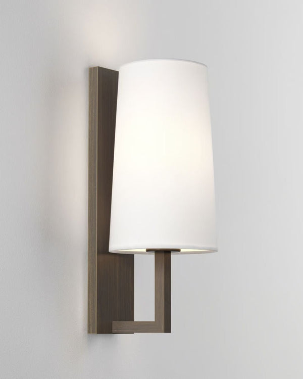 Bronze / White Glass