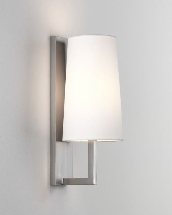 Matte Nickel / White Glass