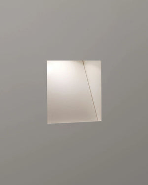 Square light fixture on a gray background