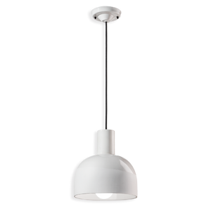 Two Tone Ceramic Dome Pendant Light | Lighting Collective | white