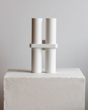 Up & Down Cylindrical Wall Light | White | Double | Lighting Collective