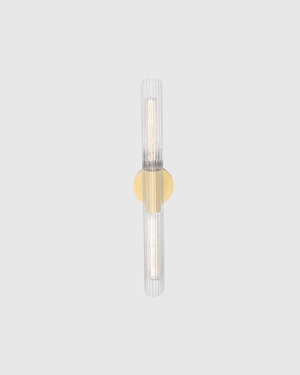 Up Down Timeless Ribbed Wall Light Large Brass