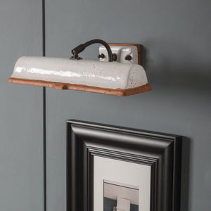 Brass Arm Ceramic Wall Light in Terracotta | Lighting Collective