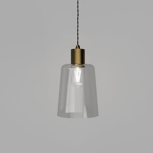 Vintage Glass Pendant Light | Brass | Round Round | Lighting Collective