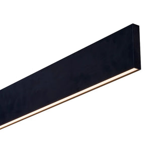 Wide Black Linear Pendant 