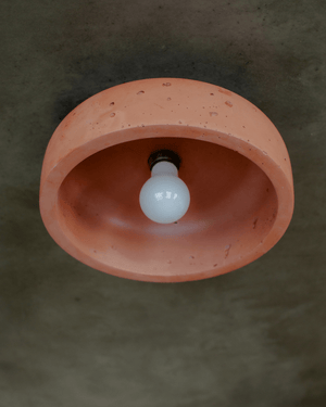 Wide Bowl Concrete Ceiling Light-Lighting Collective