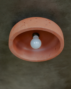 Wide Bowl Concrete Ceiling Light-Lighting Collective