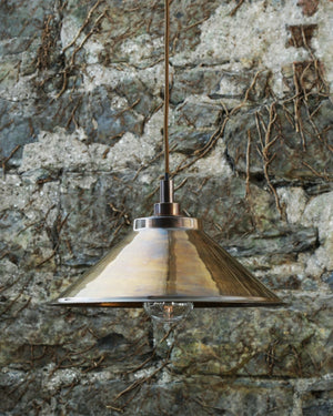 Wide Brimmed Brass Pendant - Lighting Collective