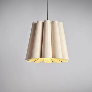 Artistic Flexible Wood Veneer Pendant | Ash | Lighting Collective