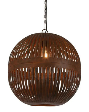 Woven Iron Stripes Ball Pendant - Lighting Collective