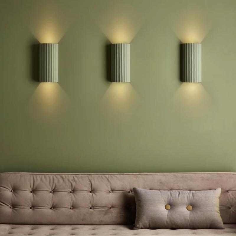 Cylindrical Ribbed Up-Down Wall Light – Lighting Collective