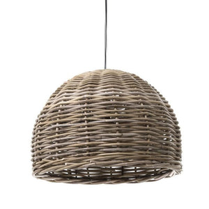 Deep Dome Basket Rattan Pendant-Pendants-Emac & Lawton-Lighting Collective