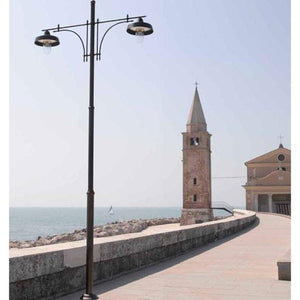 Classic Two Light Antique Brass Lamp Post | Designed and Made in Italy-Lamp Post-FAVEL (Lightco)-Lighting Collective