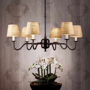 Hamptons-Style Six-Light Chandelier