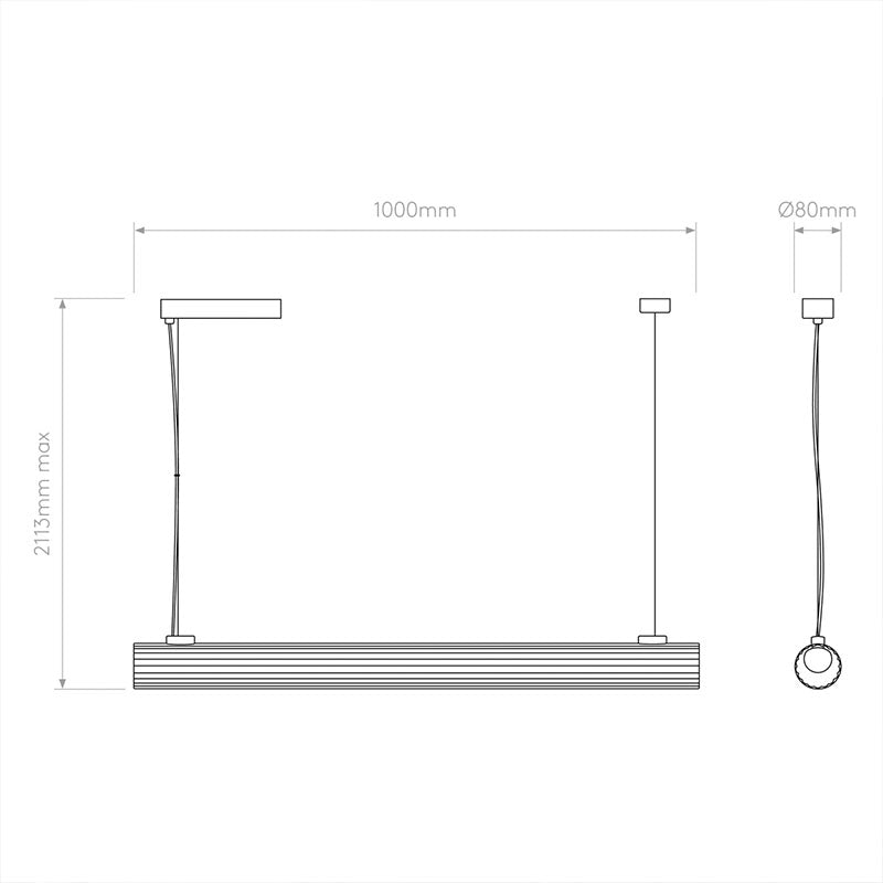 Black Linear LED Pendant Light – Lighting Collective