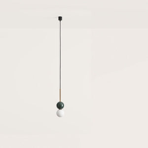 Marble Double Orb Suspended Pendant | Lighting Collective