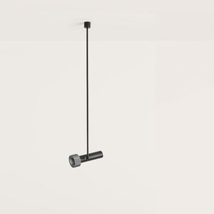 Adjustable Minimalist Matte Black Rod Pendant | Lighting Collective