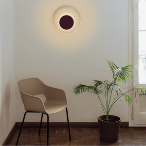 Solar Inspired Wall Light Burgundy Lifestyle