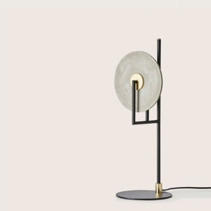 Matte Black Geometric Disc Lamp | Lighting Collective