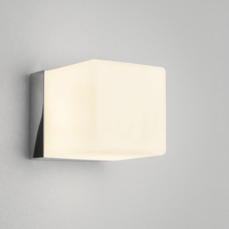 Chrome & Opal Glass Diffuser Cube Wall Light – Lighting Collective