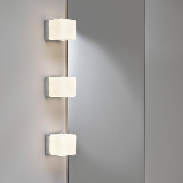 Chrome & Opal Glass Diffuser Cube Wall Light – Lighting Collective