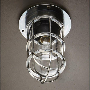 Vintage Style Caged Ceiling Light-Ceiling Lights-Emac & Lawton-Lighting Collective