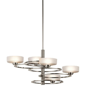 Concentric Manhattan Style 5 Light Chandelier-Chandeliers-Kitchler (Elstead)-Lighting Collective