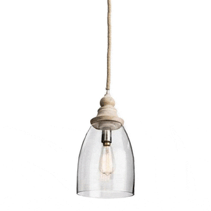 Conical Clear Glass Pendant Light