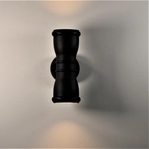 Front Black LED up Down Wall Light Traditional styling