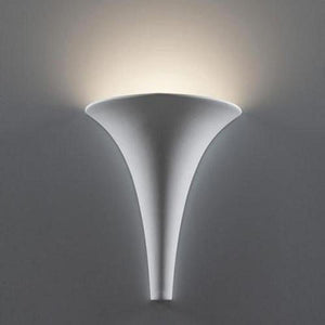 Italian Made White Ceramic Cone Plaster Wall Light-Wall Lights-Domus-Lighting Collective