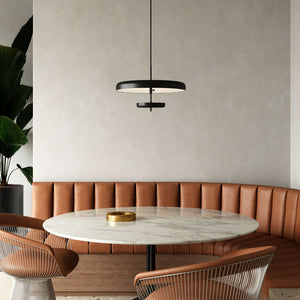 Danish Mobile Pendant Light black finish in a dining room