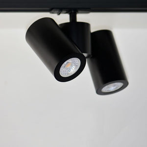 Double Head Cylinder Track Light | Black | White | L-Component-Track Lighting-Light Industry (Studio Italia)-Lighting Collective