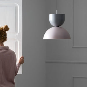 Double Dome Pastel Steel Pendant | Lighting Collective
