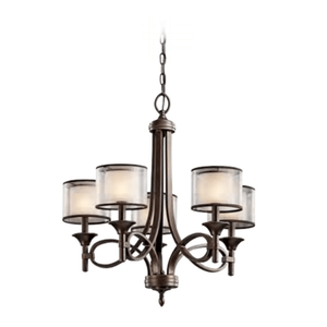 Sleek Contemporary Double Shade Chandelier - Lighting Collective