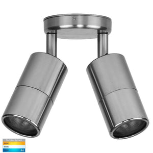 Adjustable Double Cylindrical Spot Light | Assorted Finish | TRIColour titanium aluminium 