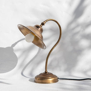 Vanilla Palm Traditional Italian Brass Lamp