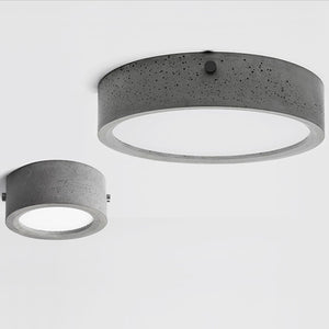 industrial concrete round ceiling light designed by bentu small and large sizes