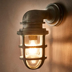 industrial maritime inspired grey sconce
