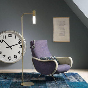 Italian Made Brass and Glass Floor Lamp-Floor Lamps-IL FANALE (Lightco)-Lighting Collective