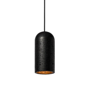 lava elongated dome pendant by buzao with light on