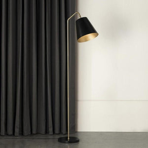 Brass Stem Mid Century Styled Floor Lamp-Floor Lamps-Mayfield-Lighting Collective