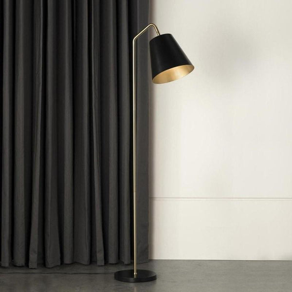 Brass Stem Mid Century Styled Floor Lamp