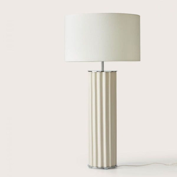 Minimalist Ceramic Cylindrical Table Lamp