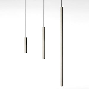 minimalist concrete pendant light by bentu with three lengths